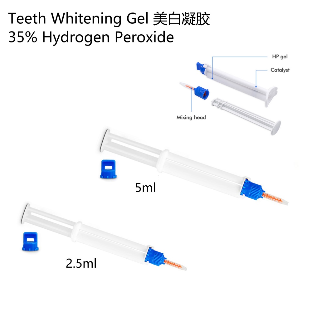 Teeth Whitening Gel Syringes - Gel blanqueador dental de 2,5 ml/5
