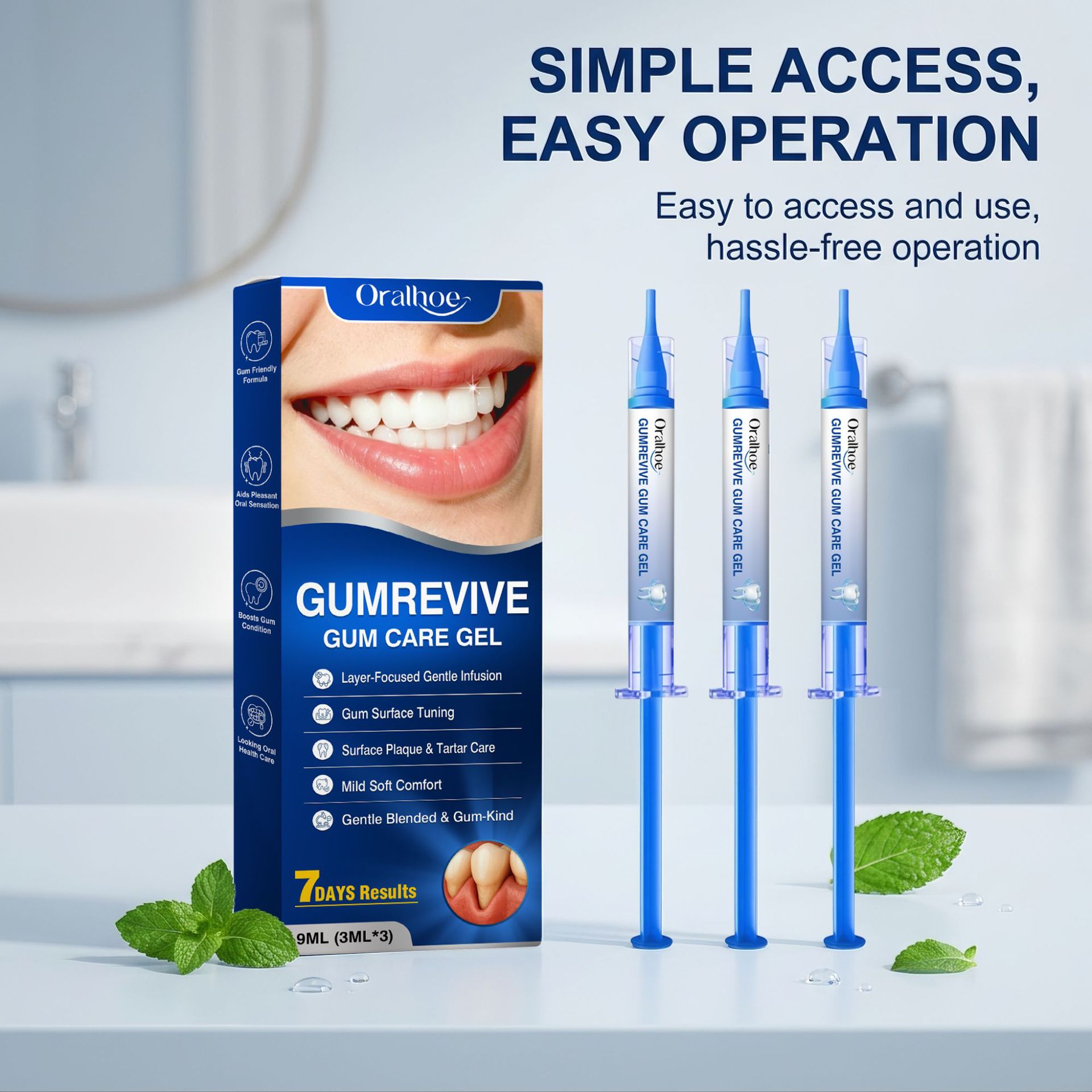 Teeth Whitening Gel Syringes - Kit de 3 jeringas de gel