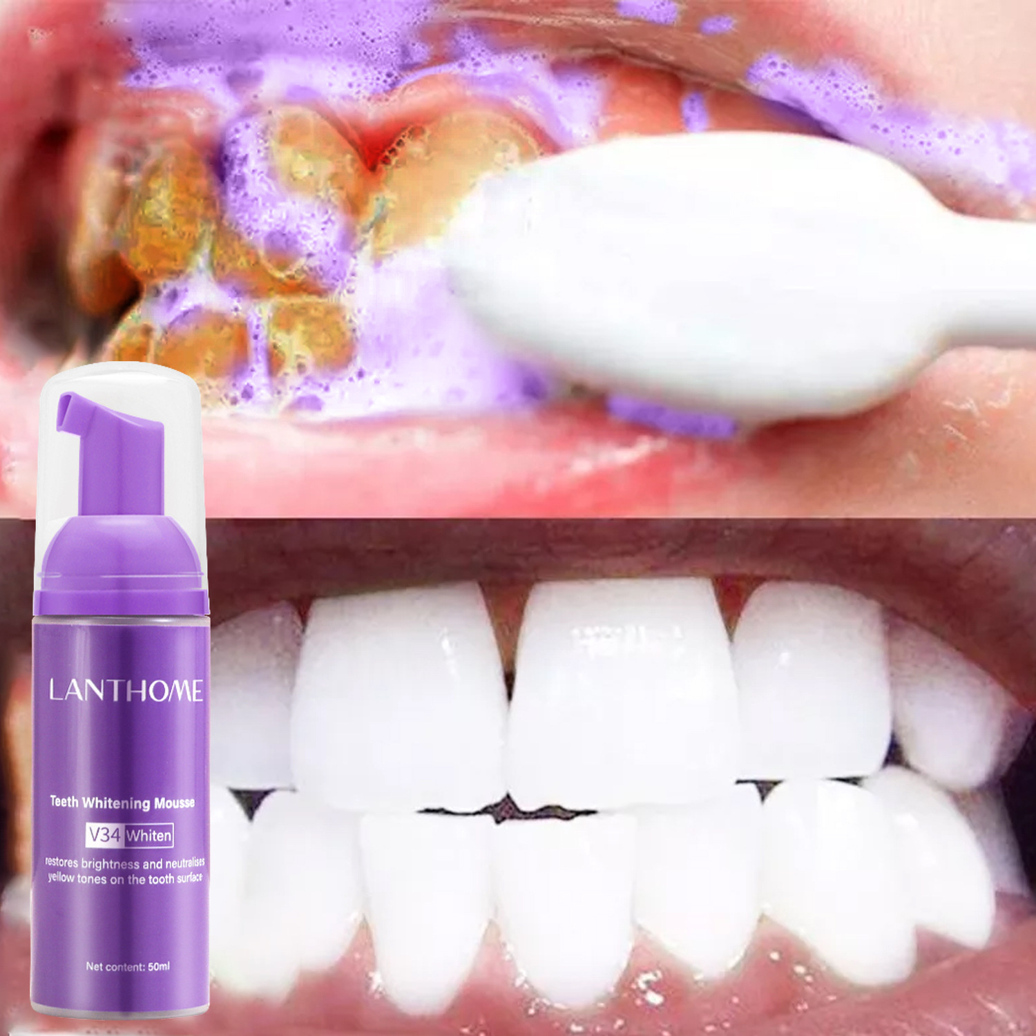 Teeth Whitening Xylitol - V34 blanqueamiento Dental Mousse pasta de
