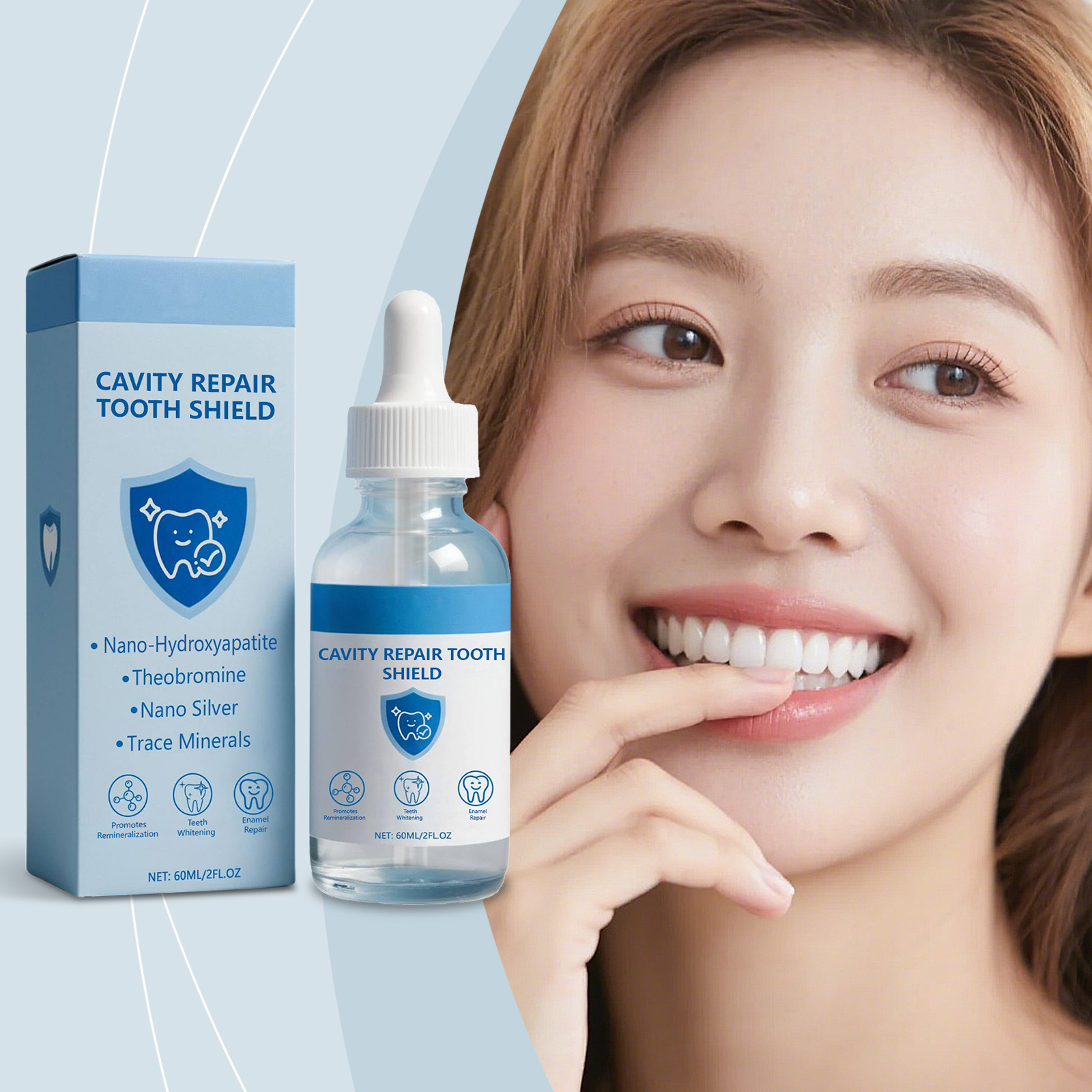Teeth Whitening And Stain Removal - Esmalte blanqueador de dientes de 60ml,