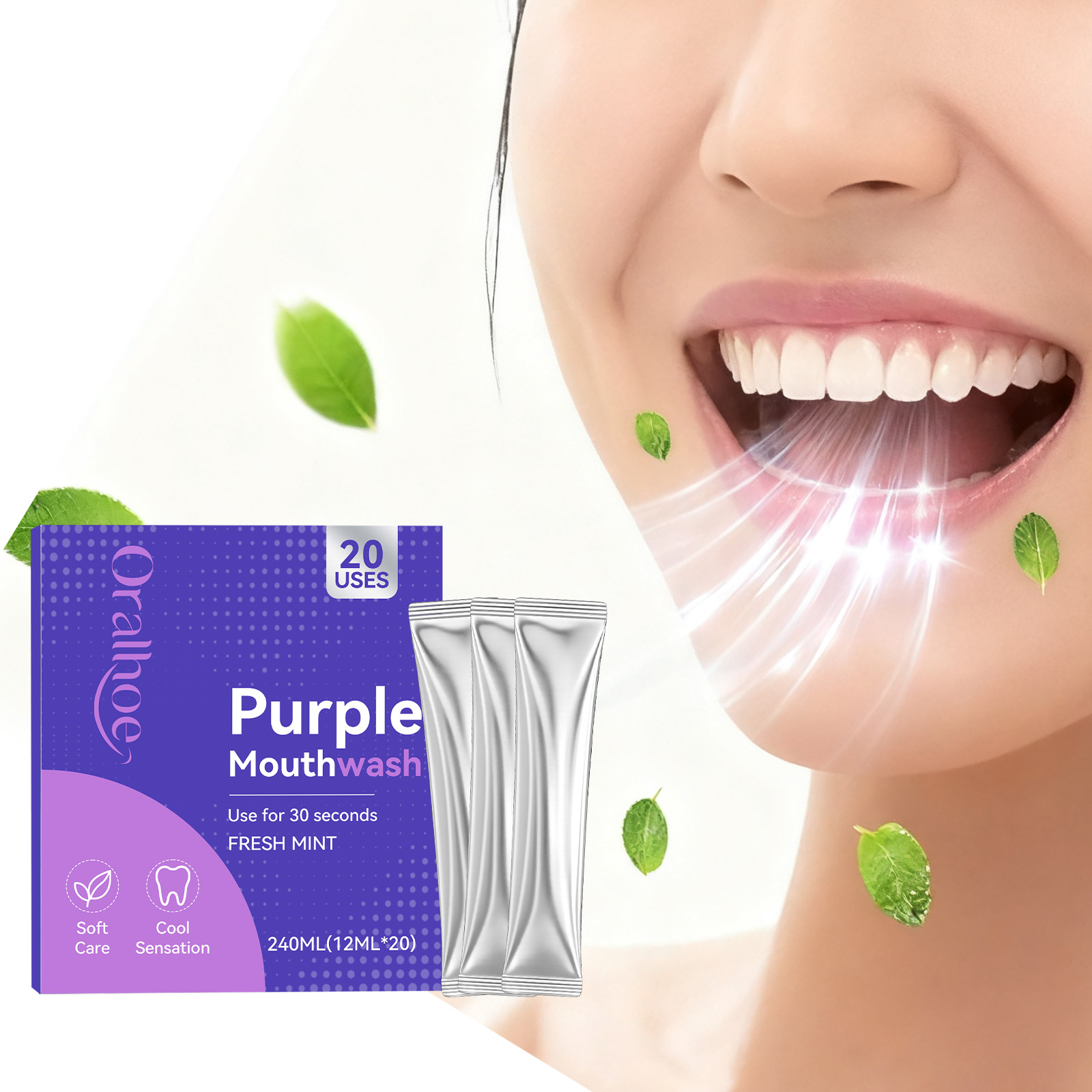 20 unidades de enjuague bucal  - Teeth Whitening Naturally reseña y precio