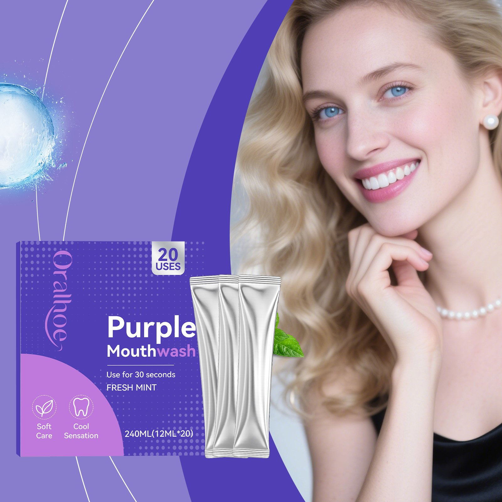 20 unidades de enjuague bucal  - Teeth Whitening Naturally reseña y precio