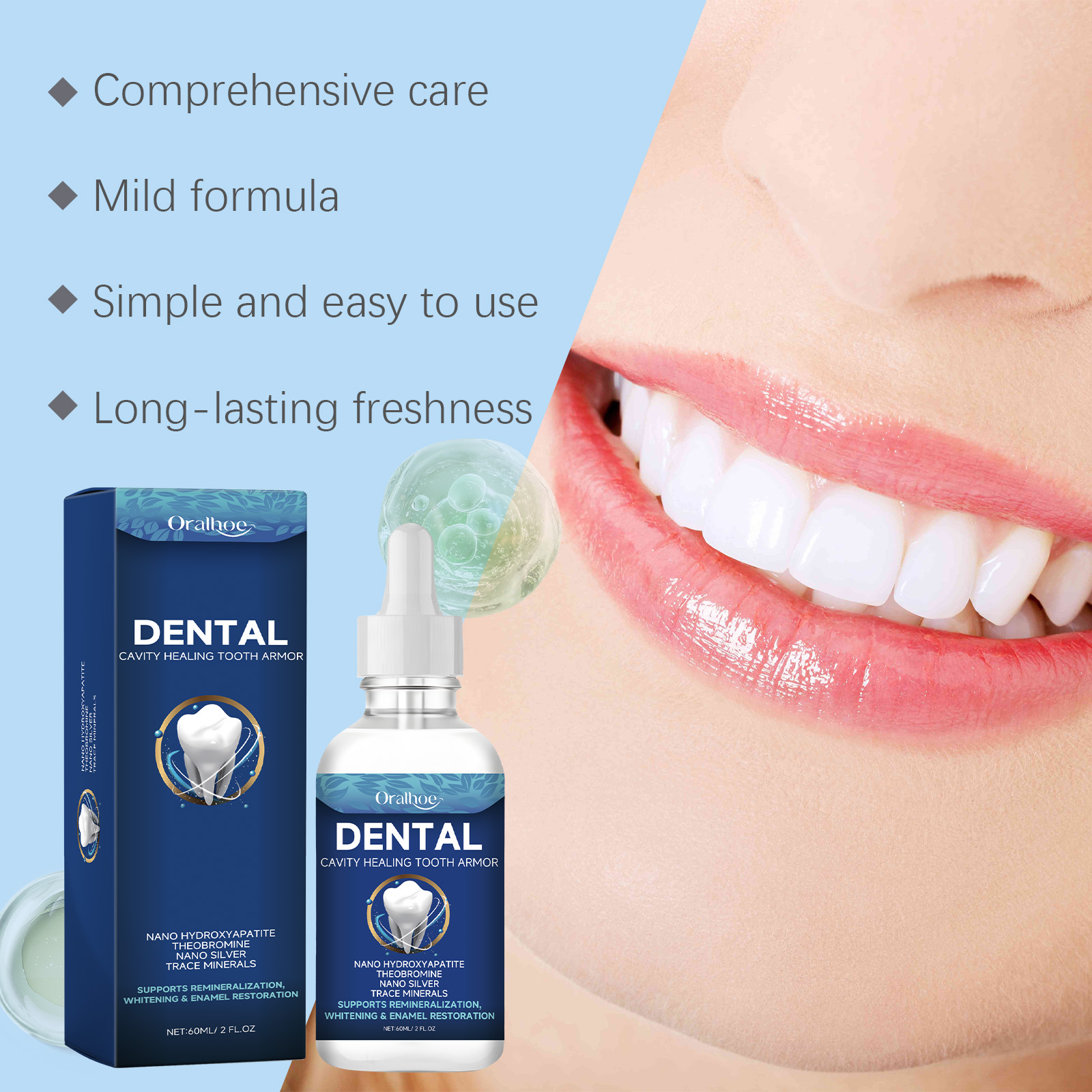 Suero Blanqueador Dental Oralh - Teeth Whitening And Stain Removal reseña y precio