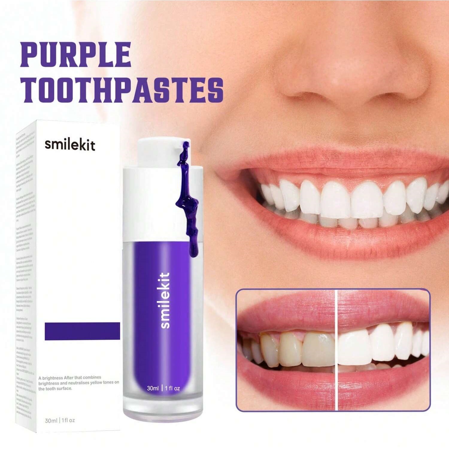 Suero Corrector morado efectiv - Teeth Whitening Xylitol reseña y precio