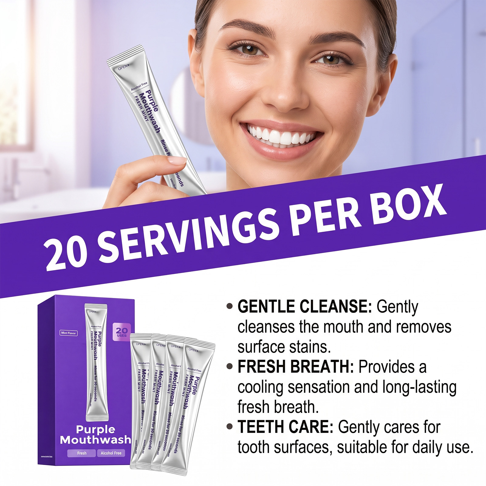 Paquete de 20 Enjuagues Bucale - Teeth Whitening Naturally reseña y precio