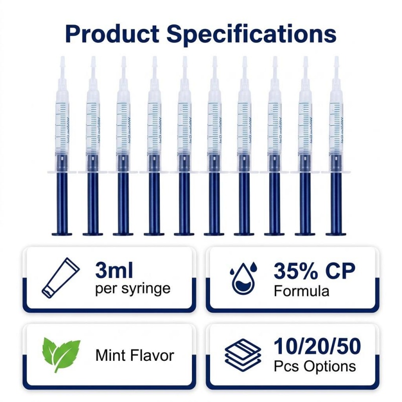 Gel blanqueador dental con 35% - Teeth Whitening Gel Syringes reseña y precio
